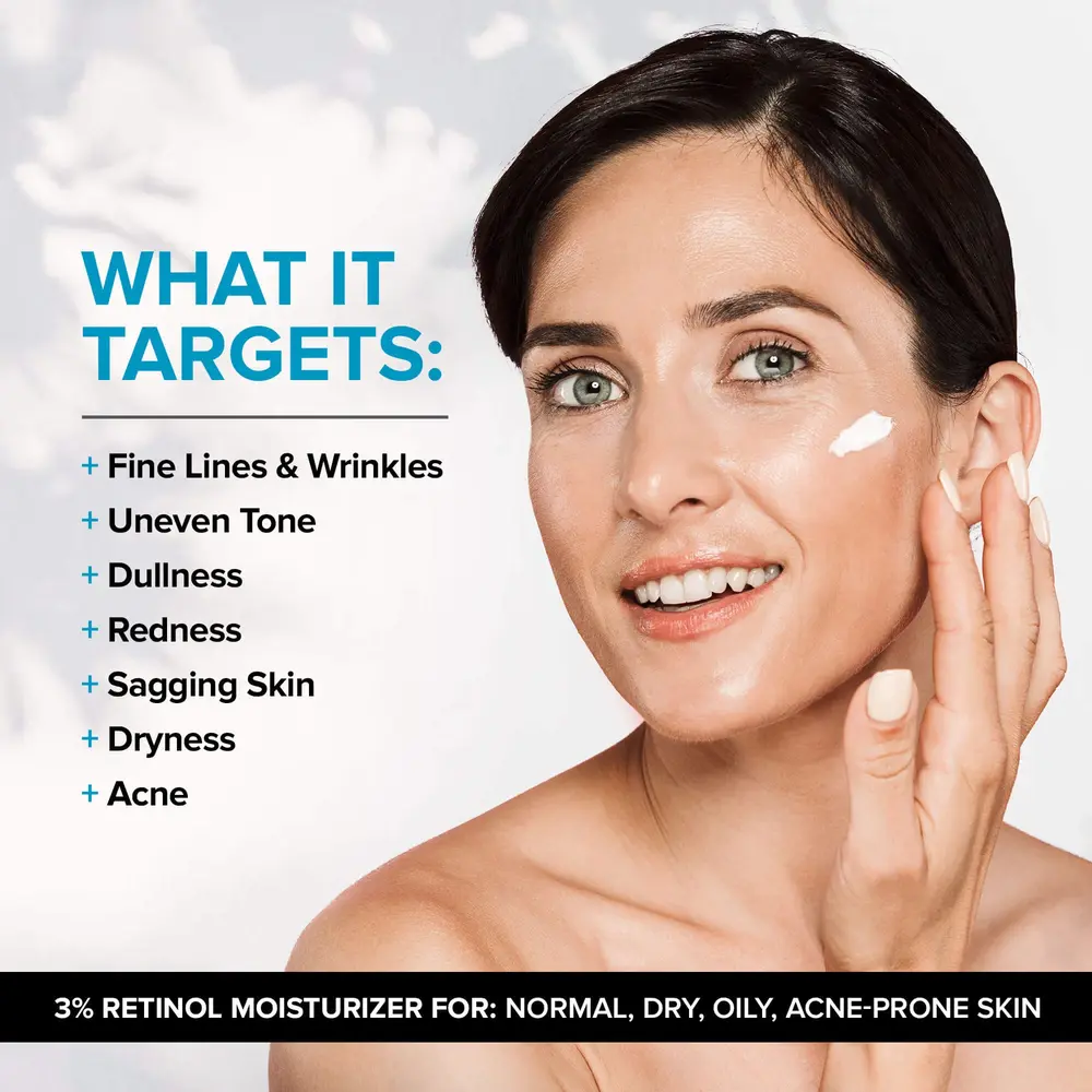 SimplyVital Anti-Aging Face Moisturizer with Retinol, Collagen & Hyaluronic Acid